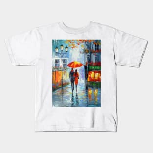 Romantic walk around the city Kids T-Shirt